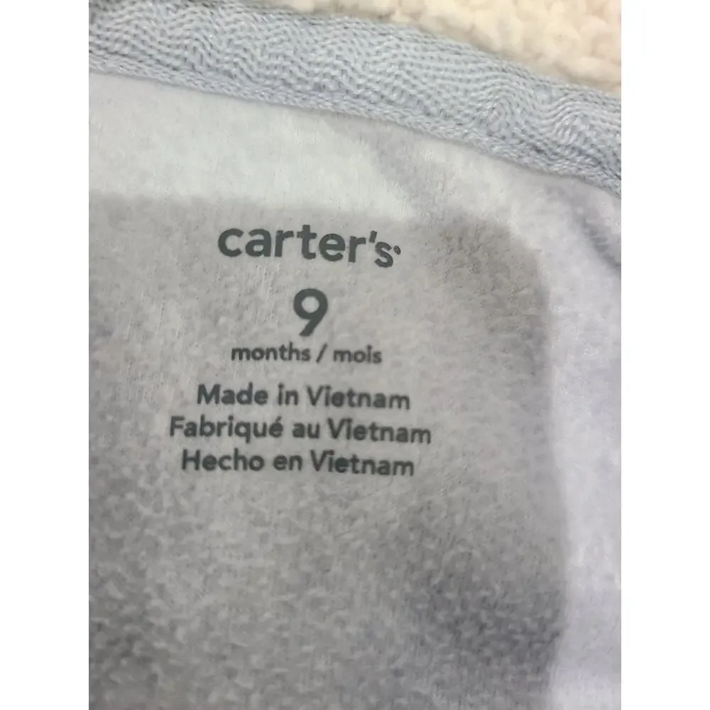 Carters 9 months fleece long sleeve winter one piece